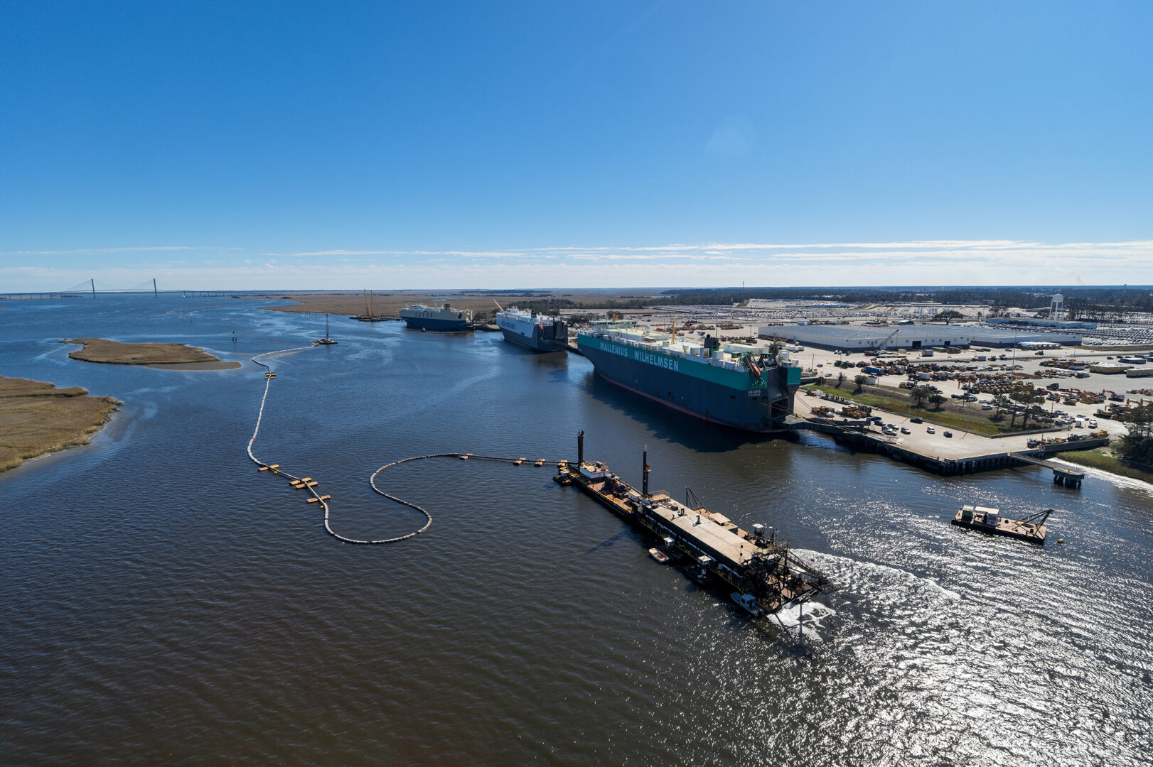 Brunswick Harbor dredging under way 