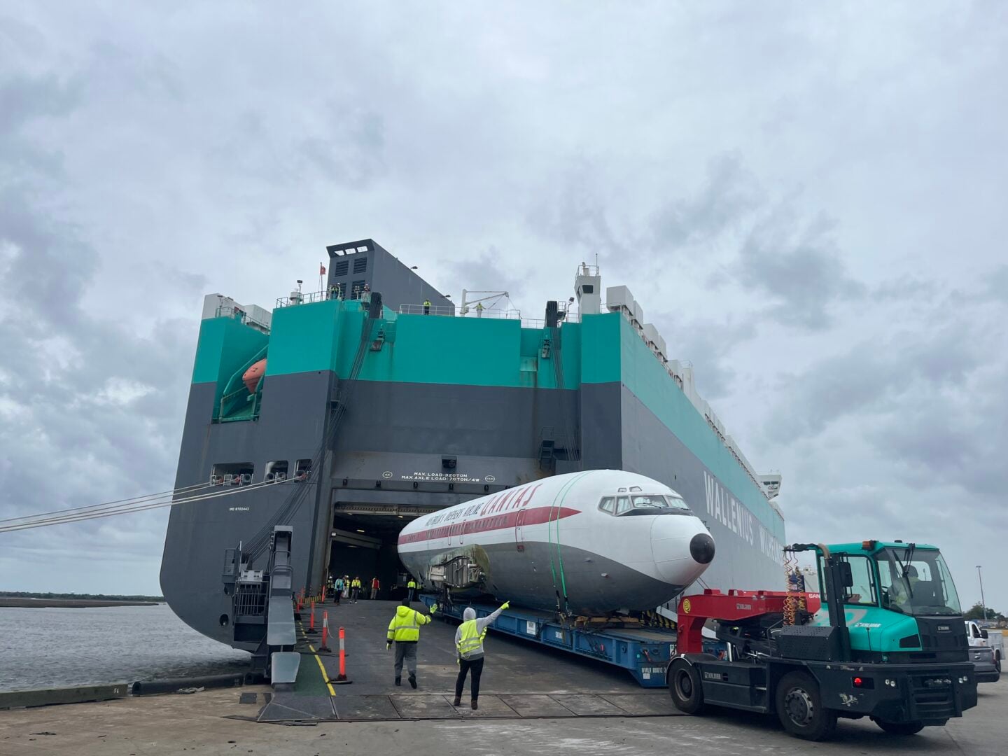 The Port of Brunswick moves historic aircraft